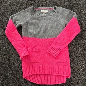Tucker + Tate Kids Sweater in Gray and Bright Pink